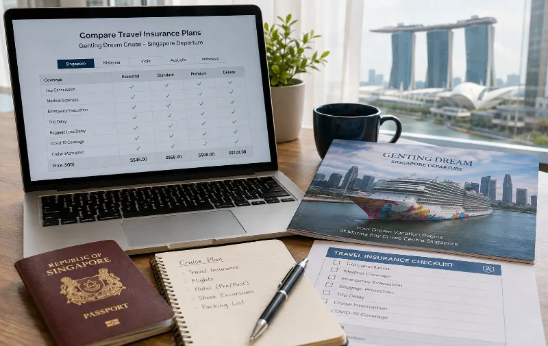 Comparing cruise travel insurance plans and providers across Singapore, Malaysia, India, Australia and Indonesia