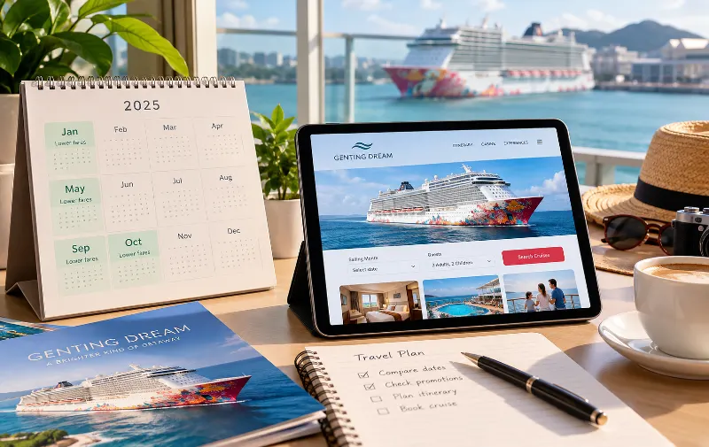 Planning the cheapest month and best time to book a Genting Dream cruise