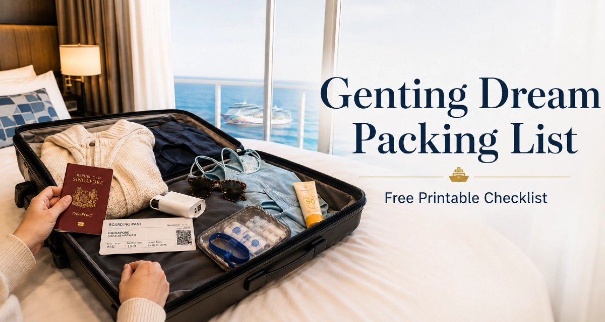 Your free printable Genting Dream packing checklist
