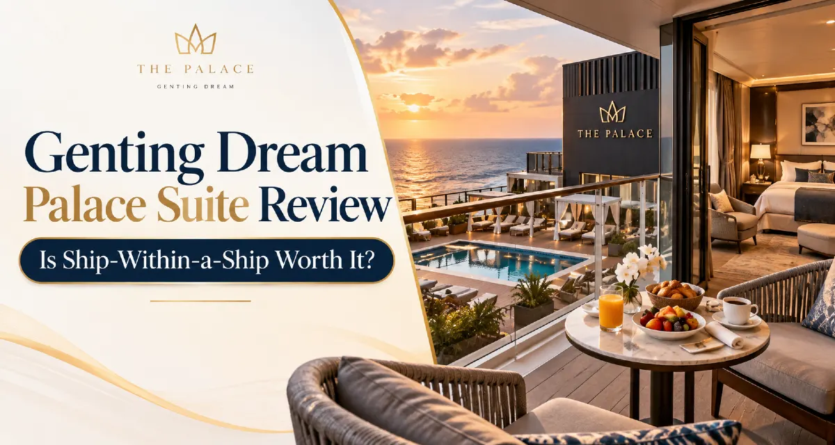 Genting Dream Palace Suite with oversized private balcony overlooking the sea