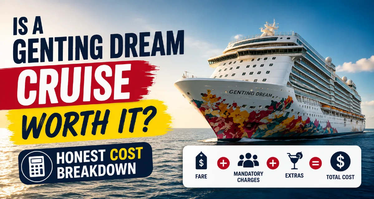 Genting Dream cruise ship value and cost breakdown for a Singapore sailing